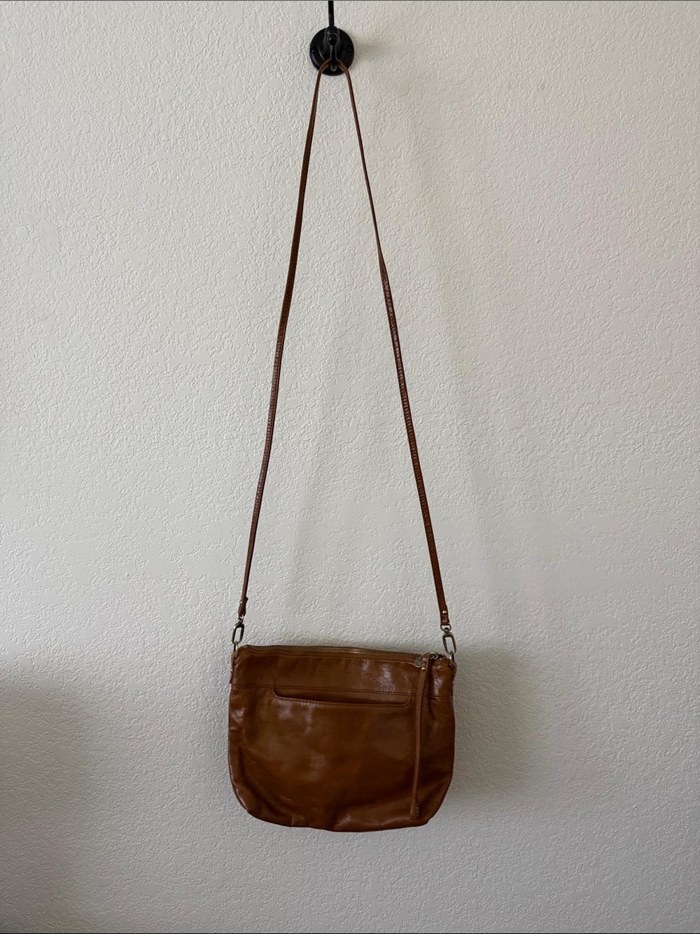 HOBO Cognac Brown Leather Crossbody Bag